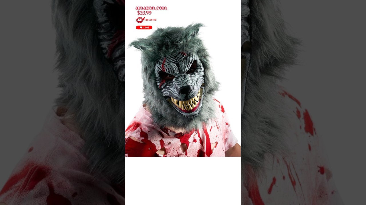 Spooktacular Creations Halloween Wolf Werewolf Mask with Movable Jaw, Werewolf 