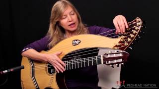 Muriel Anderson demonstrates her Doolin Harp Guitar for Peghead Nation chords