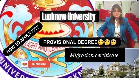 How to Apply?????🧐🧐🧐 for provisional Degree🤔, Migration from LUCKNOW UNIVERSITY 💥 #follow #riya👩‍💻