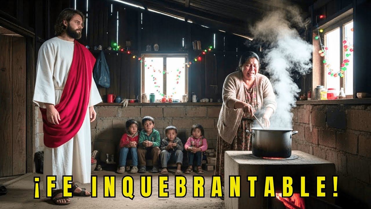 UNA MADRE SOLA PREPARÓ AGUA CON HARINA SIMULANDO CENA EN NAVIDAD PARA SUS 4 HIJOS… Y JESÚS CAMBIÓ
