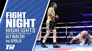 Nico Ali Walsh Drops Ayala Once, Out Boxes Him to Victory | FIGHT HIGHLIGHTS