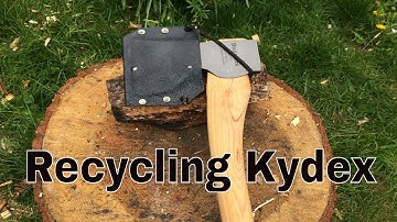 Hoe ik gerecycled een KYDEX mes schede om een bijl hoofd te bedekken.