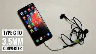 Type C to 3.5mm headphone jack on Samsung smartphones - S10, S20, S20 ultra, S21, S21 Ultra..