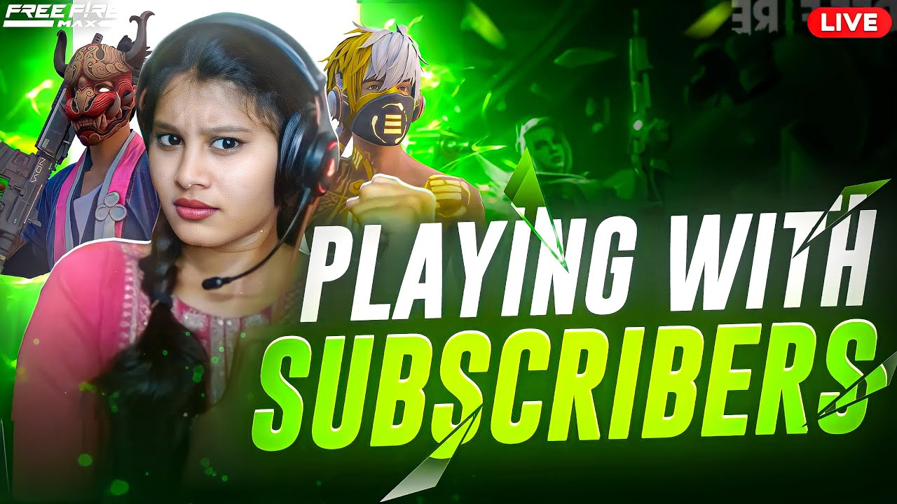 PLAYING WITH SUBSCRIBERS || FREE FIRE TELUGU LIVE | #freefirelive ...