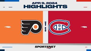 NHL Highlights | Flyers vs. Canadiens - April 9, 2024