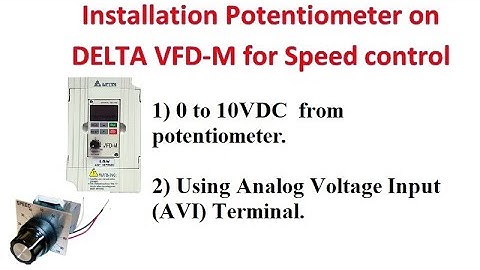Potentiometer installation with VFD for Speed control of Motor #Analog_Control(0~10VDC) #DLETA_VFD-M