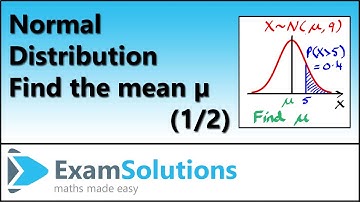 Normal Distribution | Finding the Mean µ using tables or calculator (1 of 2)