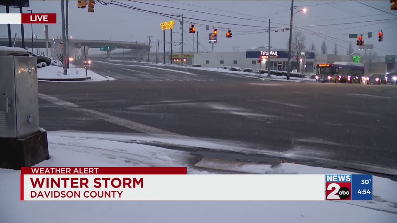 Road conditions in Davidson County, TN - YouTube