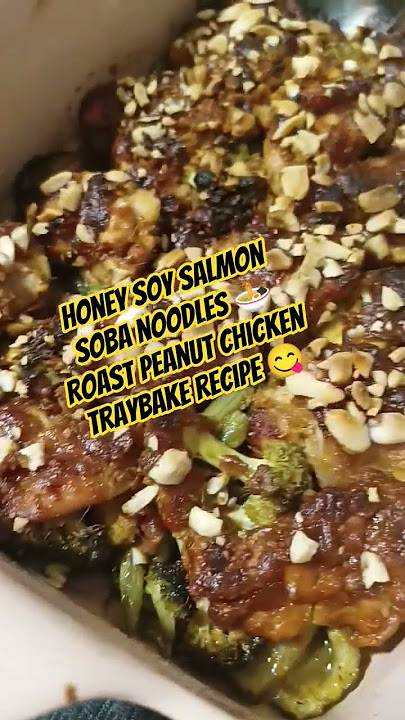 salmon soba noodles and roast chicken peanut #food #foodie #highlights #fypシ #fyp #everyone