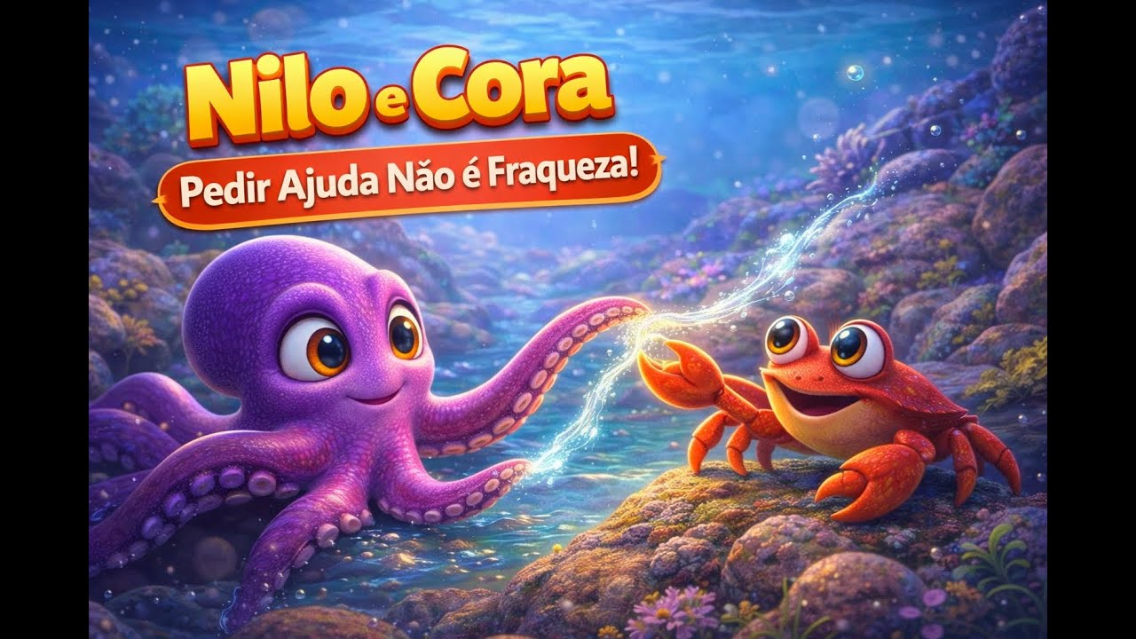 🧠💙 Nilo e Cora | A História Infantil Que Ensina Que Pedir Ajuda é Força 🌊🐙🦀