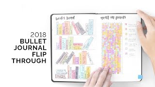 2018 bullet journal flip-through 🌿 minimal spread ideas