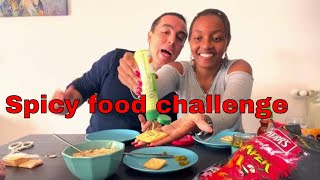 I made my husband do the spicy Food Challenge at home- Who Will Win?