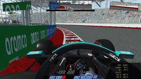 rFactor2 : F1 2021 Lewis Hamilton Jeddah circuit Hot Lap . Mercedes-AMG