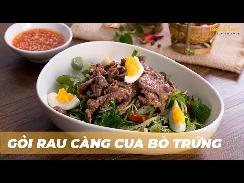 CÁCH LÀM GỎI RAU CÀNG CUA BÒ TRỨNG | TasteShare