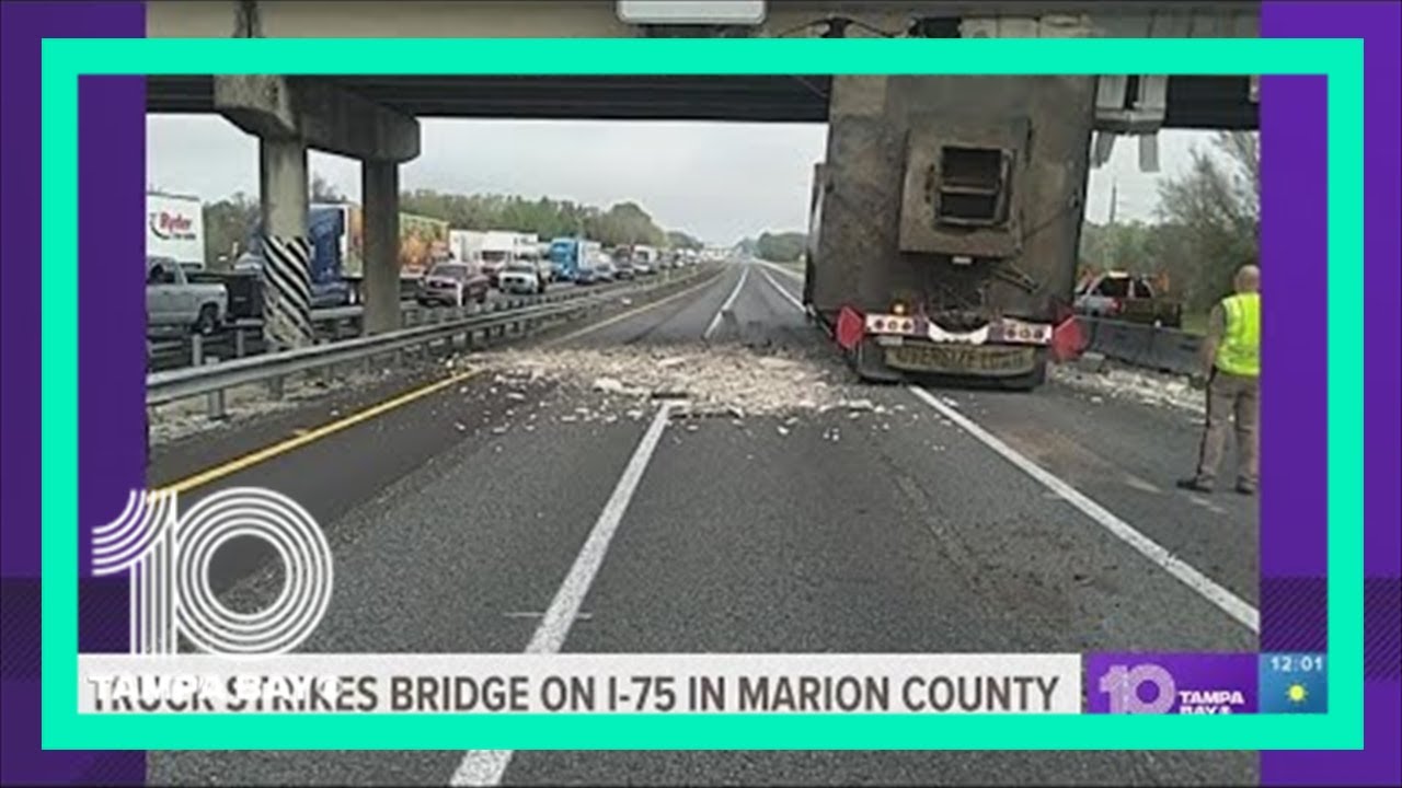 northbound-i-75-closed-in-ocala-after-oversized-truck-hits-overpass