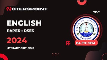 BA 5th Sem English Question Paper 2024 Dibrugarh University | Literary Criticism DSE3