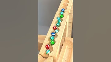 Marble Run ASMR☆wooden wave track funnel Relief water pipes #asmr #funnel #marblerun #shorts
