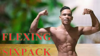 latihan pose sixpack pemula || Flexing