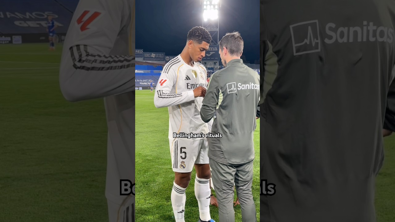 JUDE BELLINGHAM prepares for the match 👀