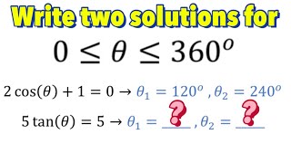 Solving Basic Trigonometric Equations Using The Reference Angles (Part 2)
