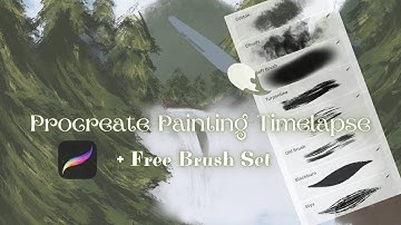 Landscape Painting inspired by Bob Ross | Procreate Timelapse