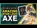 Elden Ring - STRENGTH Stun Lock Axe?! Amazing Ash of War Skill & Great Damage!