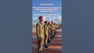 Thumbnail of IDF's newest commanders singing the Hatikvah anthem after being sworn in. #chasidish #israel