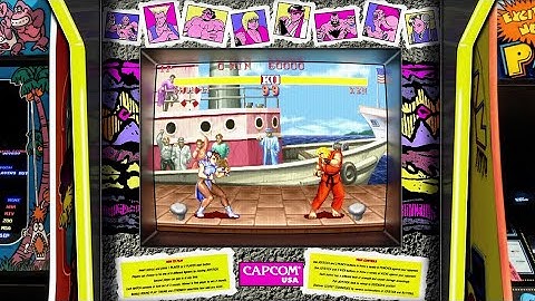 Street Fighter II, Realistic Arcade Bezel using The Mega Bezel Shader (NOW WITH A LARGER SCREEN)