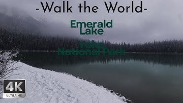 Snowfall at Emerald Lake | 4K ASMR Adventure ❄️ | Yoho National Park
