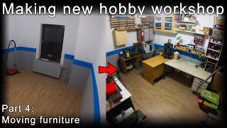 Making new hobby workshop part 4: Moving furniture