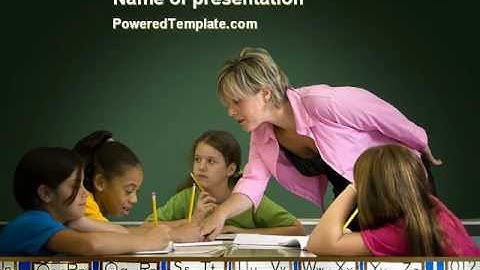 Class Teaching PowerPoint Template by PoweredTemplate.com