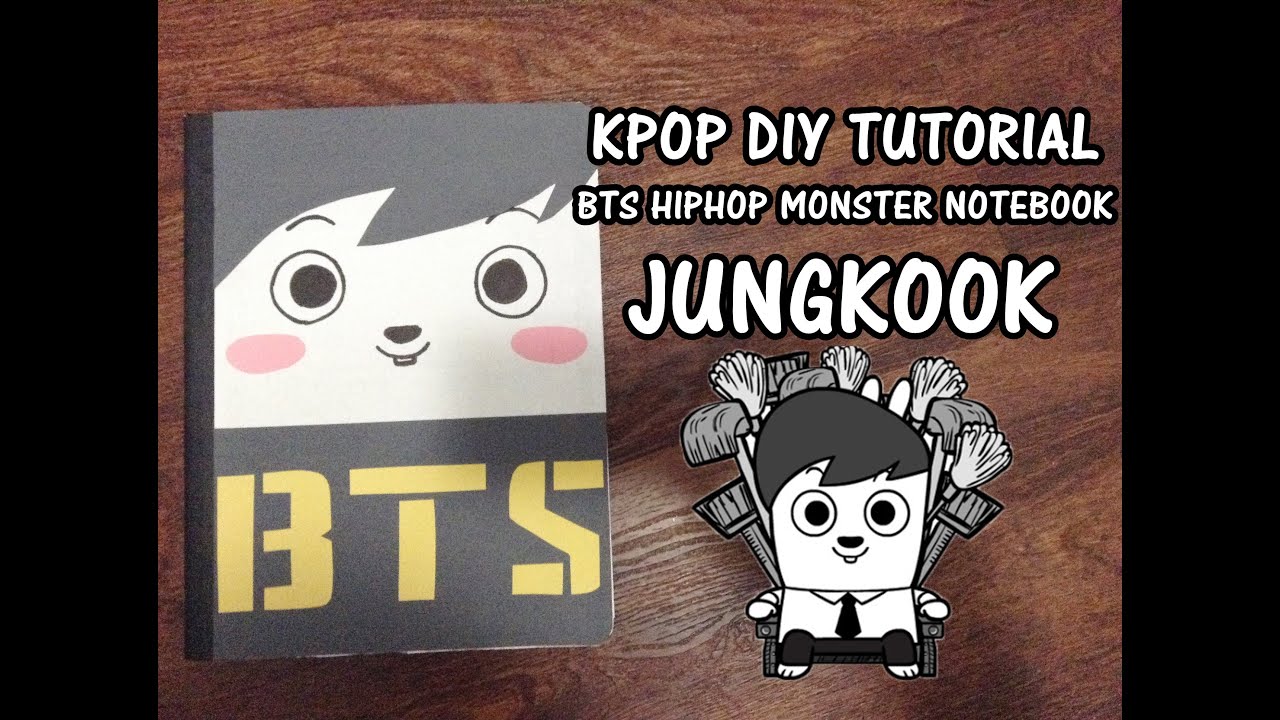 Download KPOP D.I.Y: BTS HIPHOP MONSTER Notebook - Jungkook - YouTube