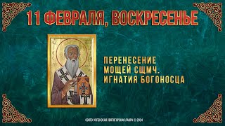 Перенесение Мощей Священномученика Игнатия Богоносца. 11 Февраля 2024  Г. Мультимедийный Календарь.