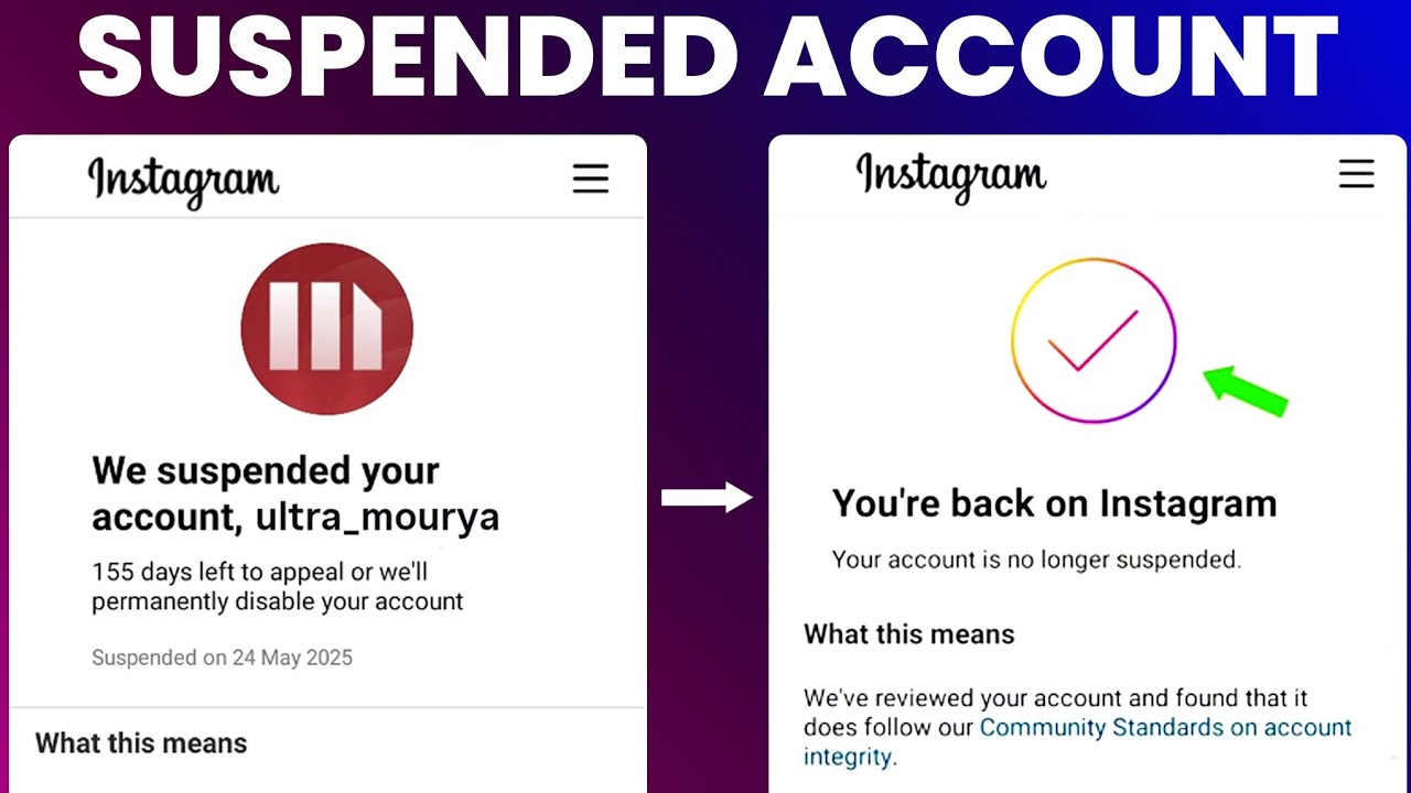 Instagram account suspended problem | how to recover suspended ...