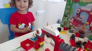 LEGO DUPLO - İTFAİYE İSTASYONU - Baba İtfaiye Oynayalım :)