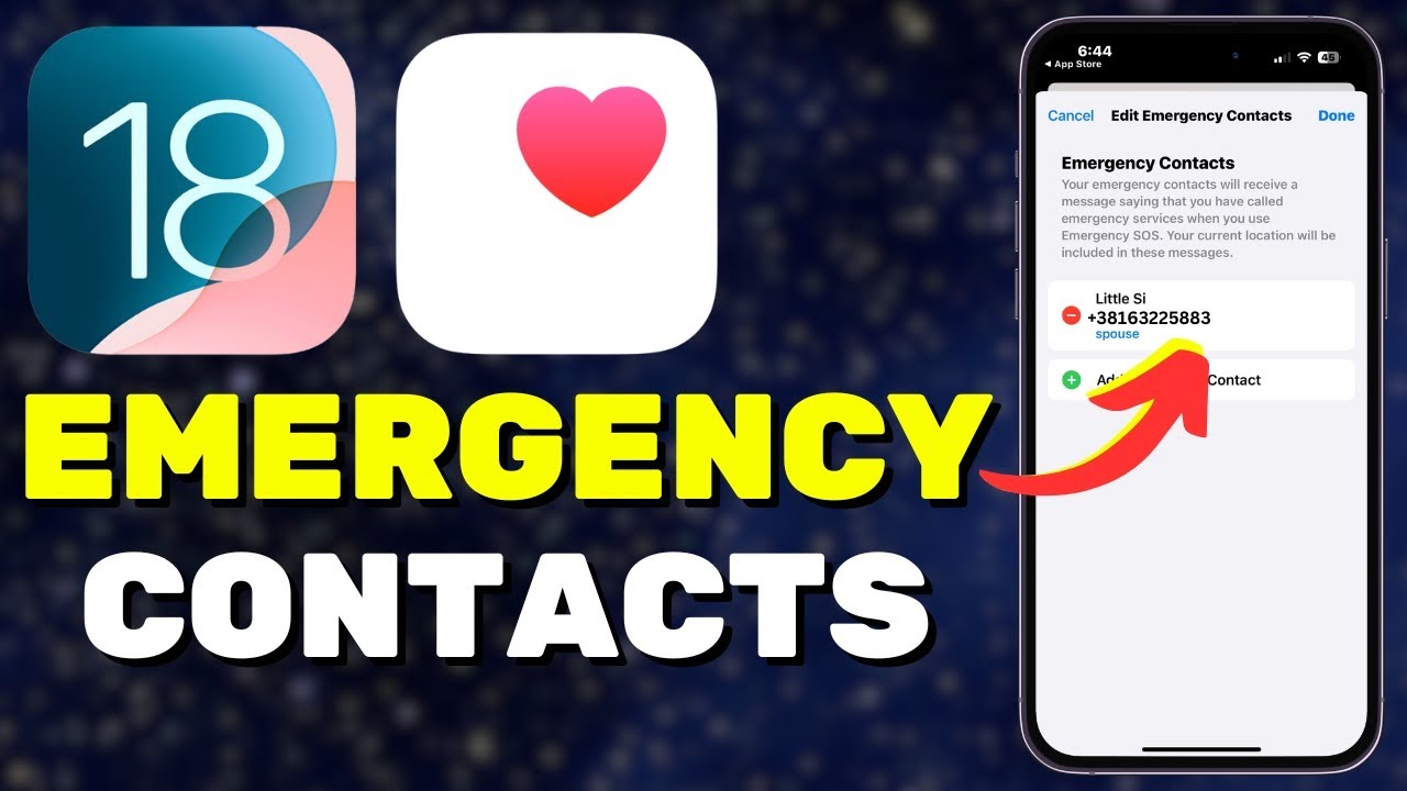 Ios Emergency Contact Text iOS 18: How to Setup Emergency Contacts on iPhone! [Add, Change or ...