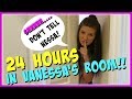 24 HOURS OVERNIGHT CHALLENGE IN MY SISTER'S ROOM || Taylor and Vanessa