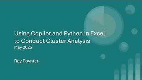 Using Copilot and Python in Excel to Cluster Data
