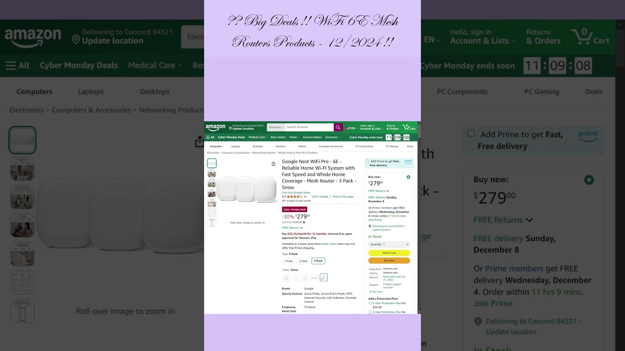 ?? Cyber Monday Deals !! WiFi 6E Mesh Routers in 2024 !!
