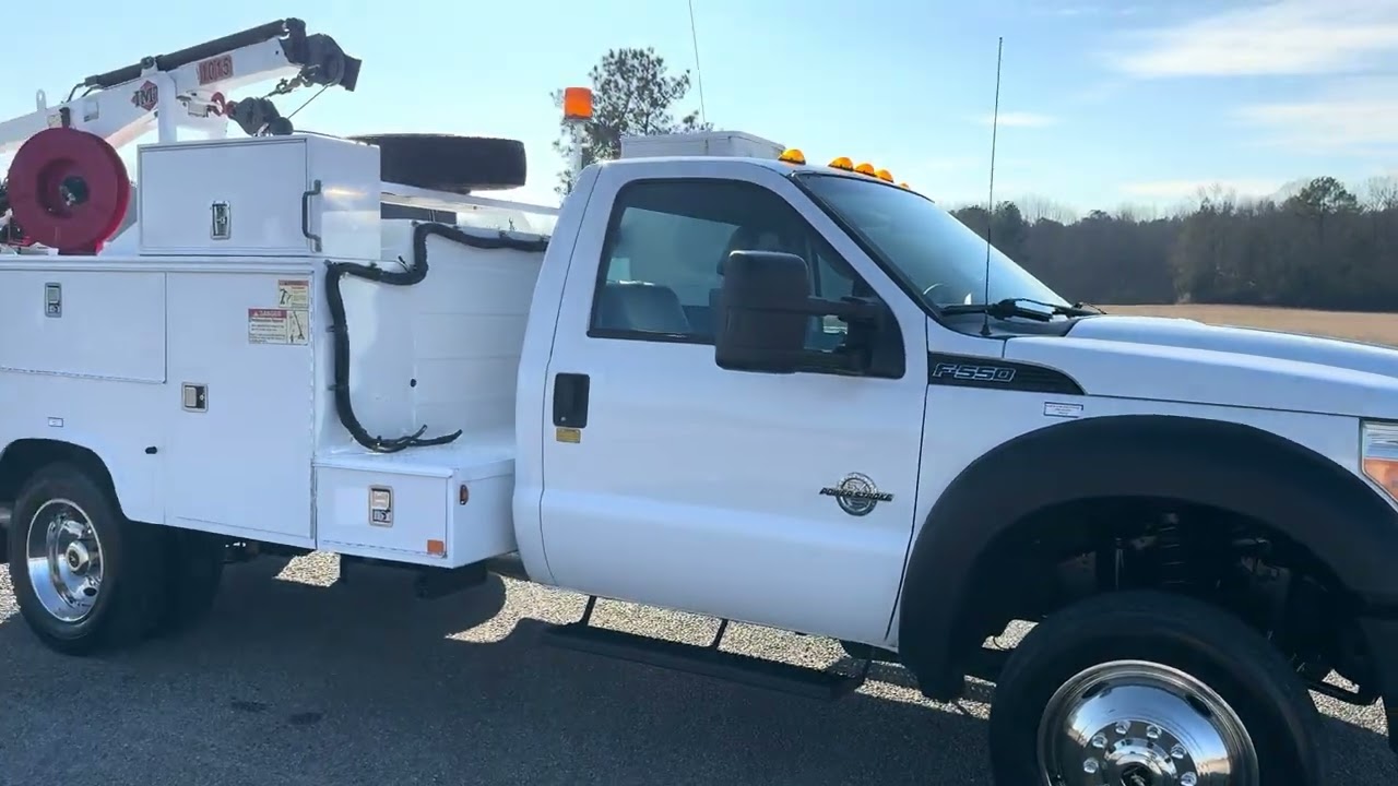 2013 FORD F550 MECHANICS TRUCK SERVICE TRUCK UTILITY CRANE TRUCK FOR SALE