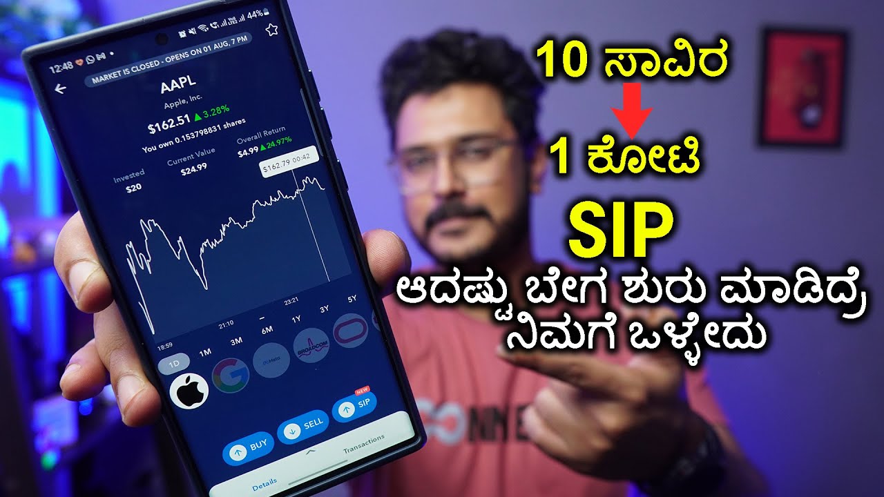 SIP ₹10 ಸಾವಿರ ದಿಂದ  ₹1 ಕೋಟಿ⚡How to turn Rs 10000 to Rs. 1 crore⚡ Compounding Explained in Kannada