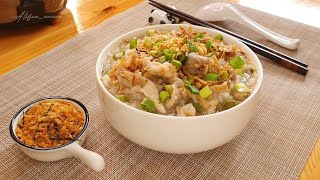 Chicken Congee Recipe , How To Make Porridge , Taro Chicken Porridge