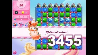 Candy Crush Saga Level 3455 (3 stars, No boosters)