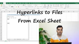 Hyperlink to a File from Excel Sheet |  Excel Hyperlink | Kamal Kumar Patel