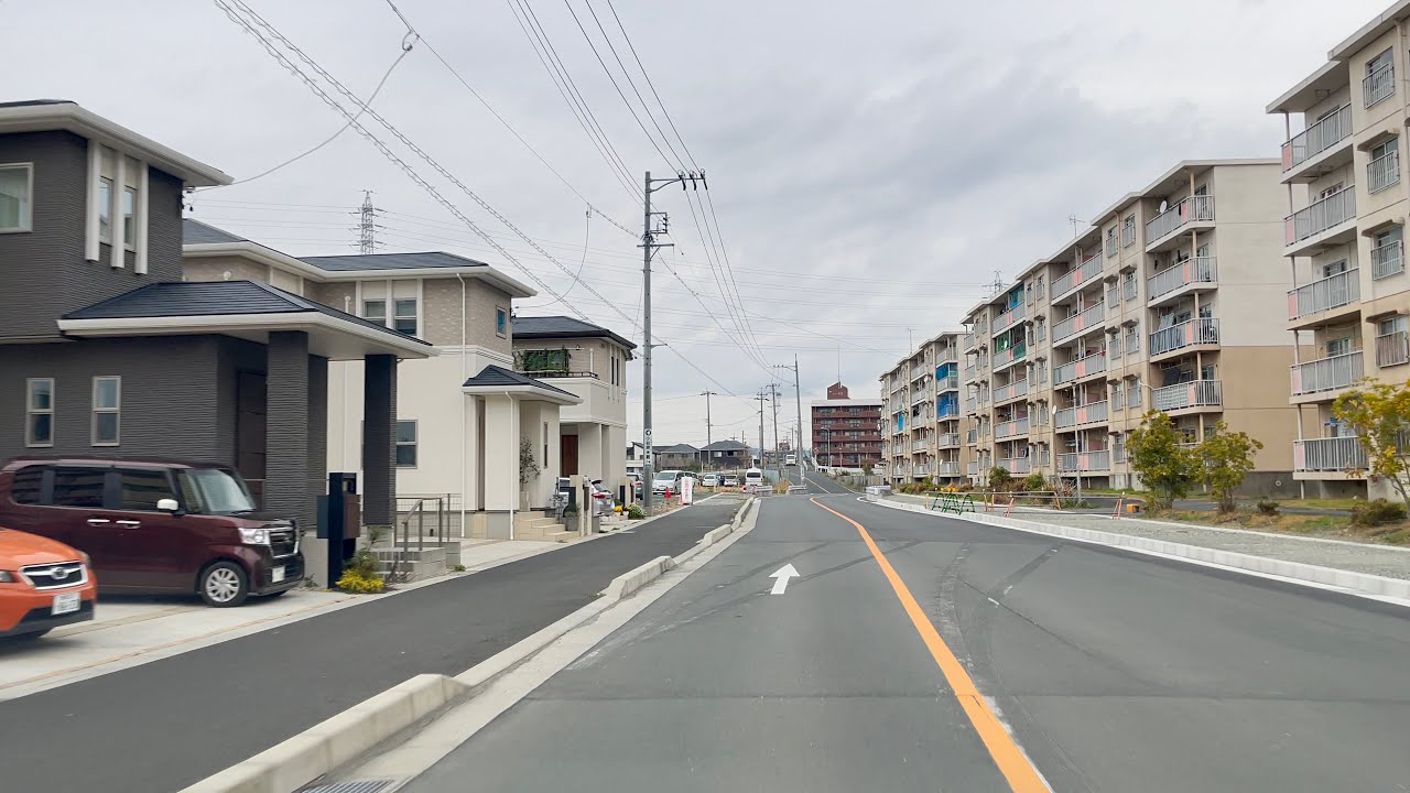 Morning Drive from Toyohashi City to Gamagori City Aichi Japan