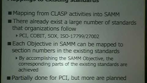 Owasp5014 Pt3 - CLASP (COMPR, LIGHTWEIGHT APPLICATION SECURITY PROCESS) w/ Pravir Chandra