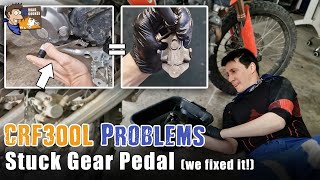 Stuck gear pedal on a CRF 300L (How to fix it!)