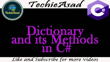Dictionary in C# | Methods of Dictionary C# (Hindi/Urdu)