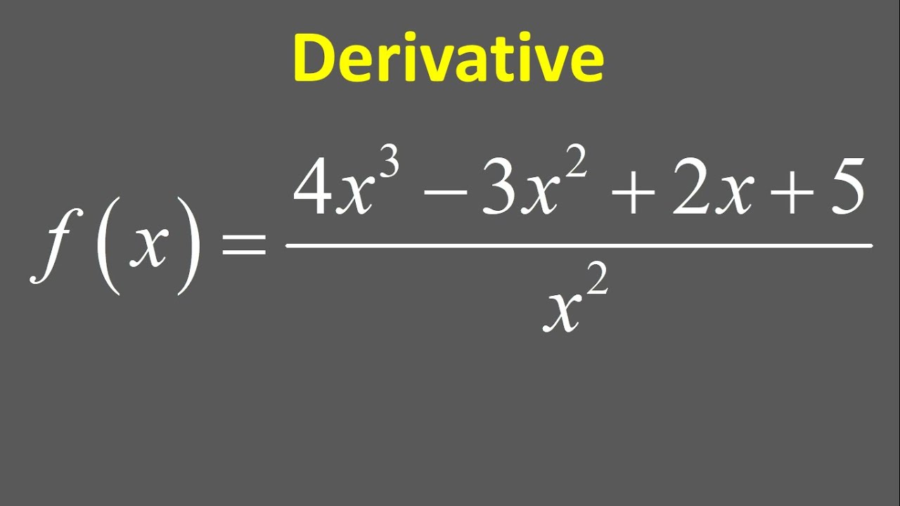 Derivative Of 4x 3 3x 2 2x 5 x 2 YouTube derivative-of-ln-4x-3x-2-youtube