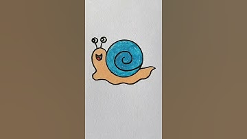 Vẽ ốc sên đơn giản | How to draw simple snail #shorts